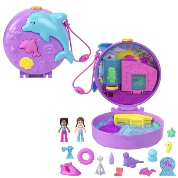 Polly Pocket Delfinräddning 2-pack Minifigurer och Djur HWN96