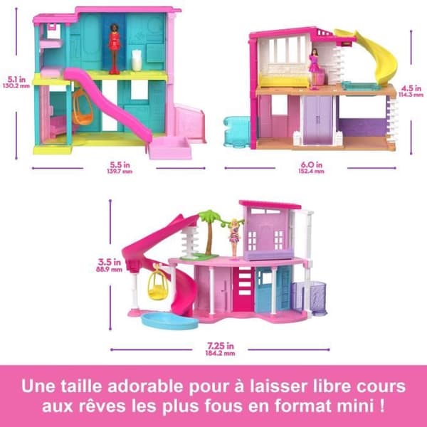 BARBIE Mini Barbieland mini dockhus - drömhus med överraskningsminidocka - slumpmässig modell