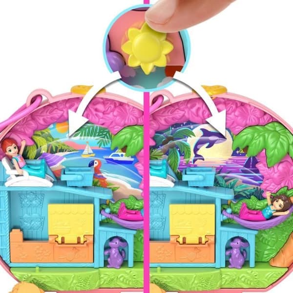 Polly Pocket Knallert Eventyrsæt - 2 Minifigurer og Kæledyr HWN98