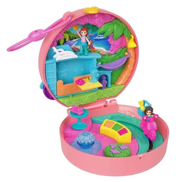 Polly Pocket Knallert Eventyrsæt - 2 Minifigurer og Kæledyr HWN98