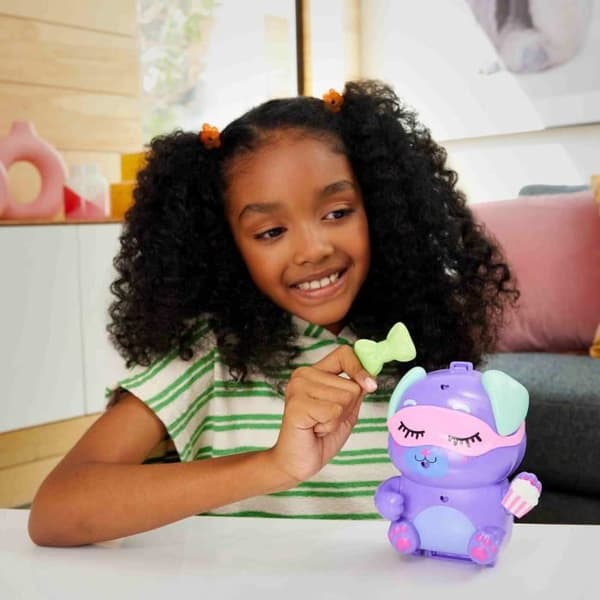 Polly Pocket Pyjamasfestlig Hvalpelegesæt - Rejselegetøj - Alder 4+ - JCR38