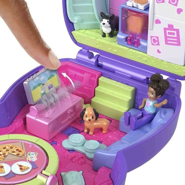 Polly Pocket Pyjamasfestlig Hvalpelegesæt - Rejselegetøj - Alder 4+ - JCR38