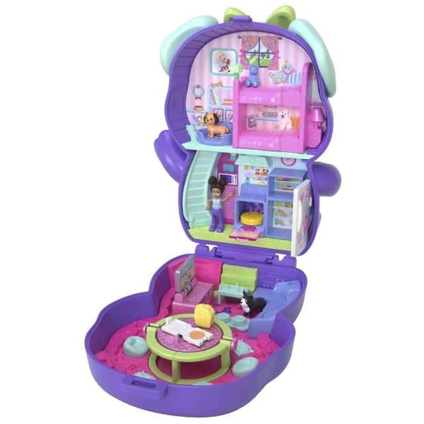 Polly Pocket Pyjamasfestlig Hvalpelegesæt - Rejselegetøj - Alder 4+ - JCR38