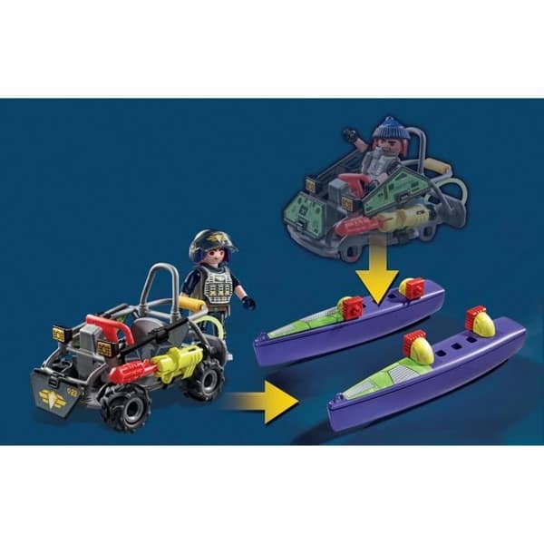 PLAYMOBIL 71147 Transforming Bandit Quad, Polisens elitenhet, Stadsaction, Ålder 5+