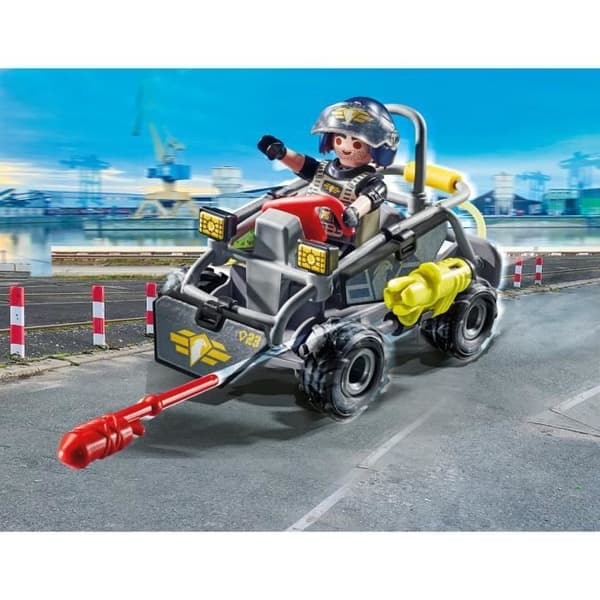 PLAYMOBIL 71147 Transforming Bandit Quad, Polisens elitenhet, Stadsaction, Ålder 5+