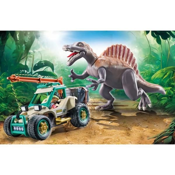 PLAYMOBIL 71820 Spinosaurus, Forskare och Fordon med Svängkran, Dinosaurier, 60 Bitar, Från 4 Ålder