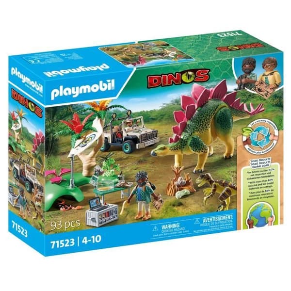 PLAYMOBIL 71523 Dinosaurudforskerlejr, Dinosaurer, 93 dele, Fra 4 år