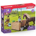 Miniatyrbillede 6 af 6: Emily og Luna hestevaskekasse, Schleich legesæt med 19 elementer inklusive 1 Schleich hest, staldfigurer legesæt