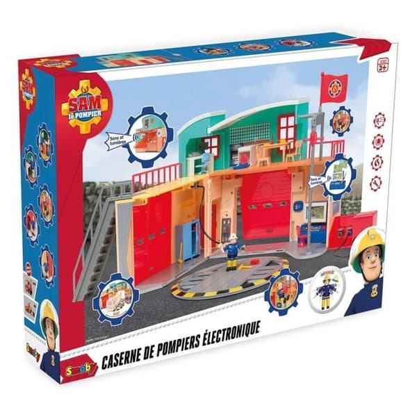 Brandmand Sam Pontypandy Smoby Brandstation med 1 figur - Legetøj til børn fra 3 år