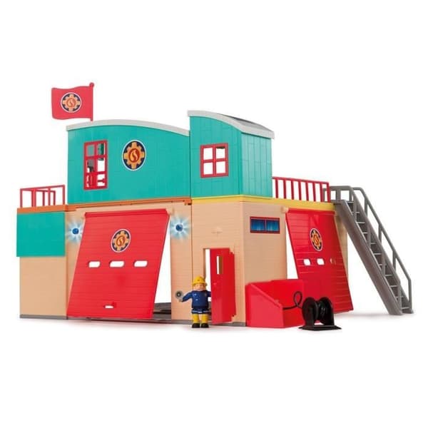 Brandmand Sam Pontypandy Smoby Brandstation med 1 figur - Legetøj til børn fra 3 år