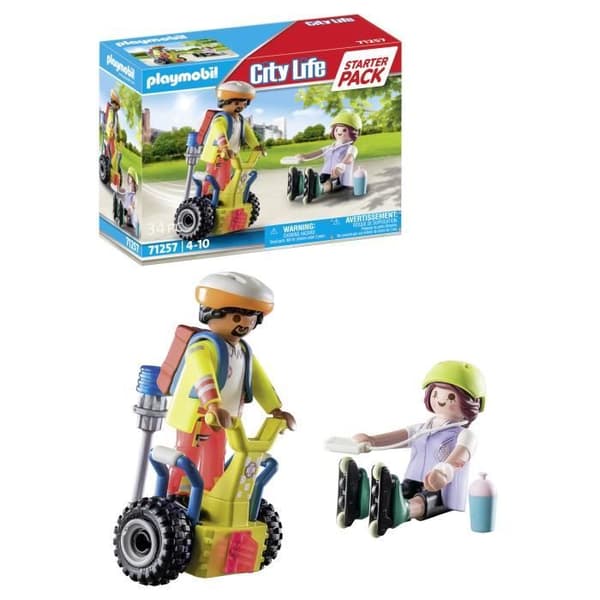 PLAYMOBIL 71257 Redningsmand med Segway, City Action, Redningsmandskab, Starterpakke, Alder 4+