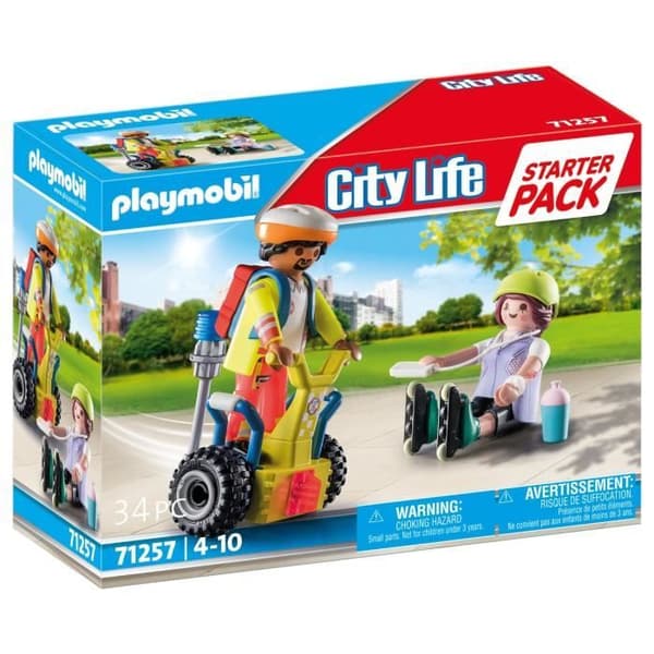 PLAYMOBIL 71257 Redningsmand med Segway, City Action, Redningsmandskab, Starterpakke, Alder 4+