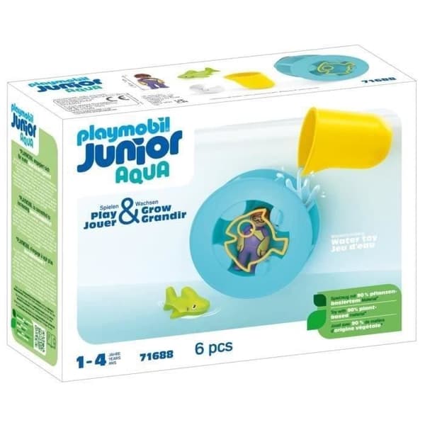PLAYMOBIL Junior 71688 Vesipyörä ja hainpoikanen Mukana hahmo, hainpoikanen ja vesipyörä - Ikä 1 vuosi