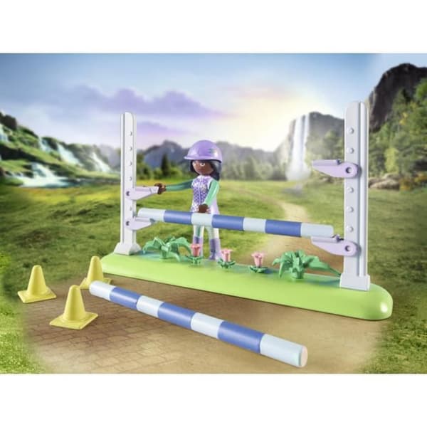 PLAYMOBIL 71355 Zoe & Blaze med hinderbana, Vattenfallets hästar, 67 delar, från 5 år