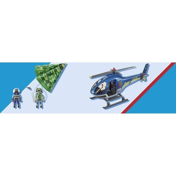 PLAYMOBIL 70569 Poliisihelikopteri ja laskuvarjojääkäri, Kaupunkitoiminta, Poliisi, Ikä 4+
