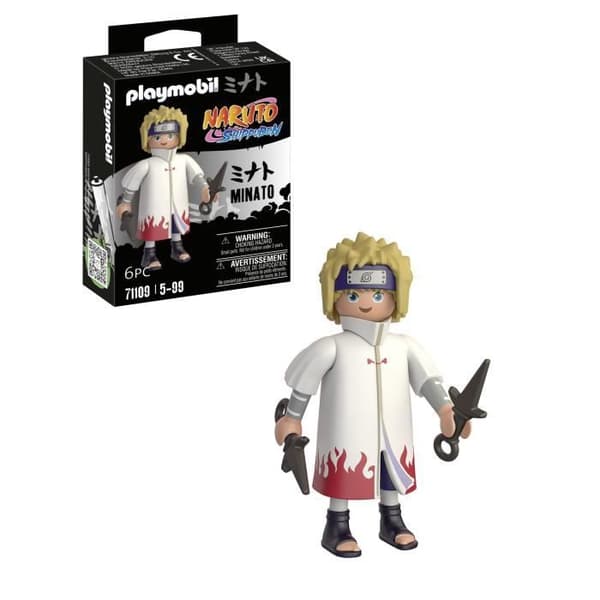Playmobil 71109 Minato-figur, Naruto Shippuden, Manga Ninja med tillbehör, åldrar 5+