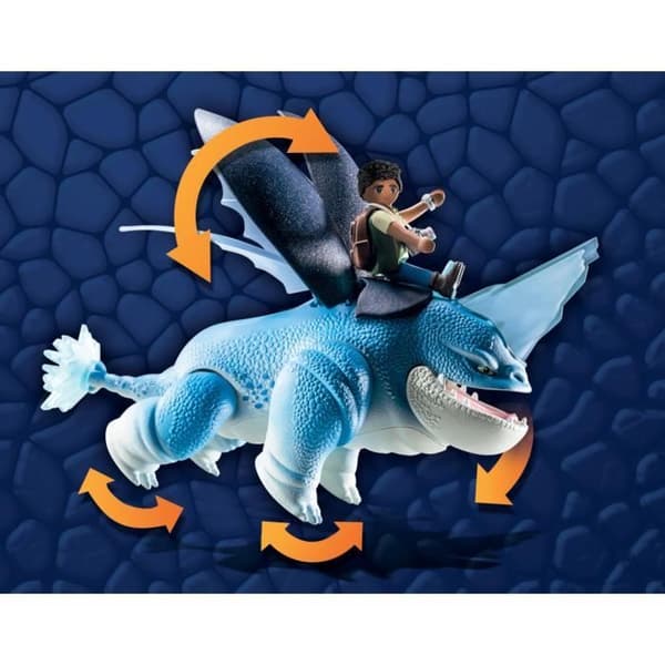 PLAYMOBIL 71082 Drager med Plovhorn og D'Angelo, Dragernes Ni Verdener, Fra 5 år