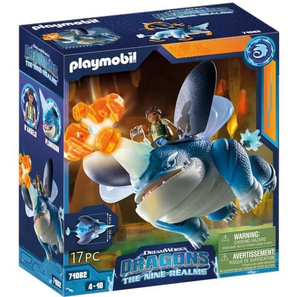 PLAYMOBIL 71082 Drager med Plovhorn og D'Angelo, Dragernes Ni Verdener, Fra 5 år