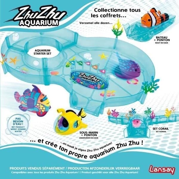 Miniatyyriuniversumi - LANSAY - 51001 - Zhu Zhu -akvaario: Akvaario + Surffaus