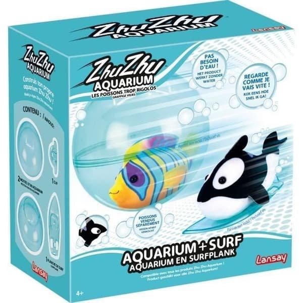 Miniatyyriuniversumi - LANSAY - 51001 - Zhu Zhu -akvaario: Akvaario + Surffaus