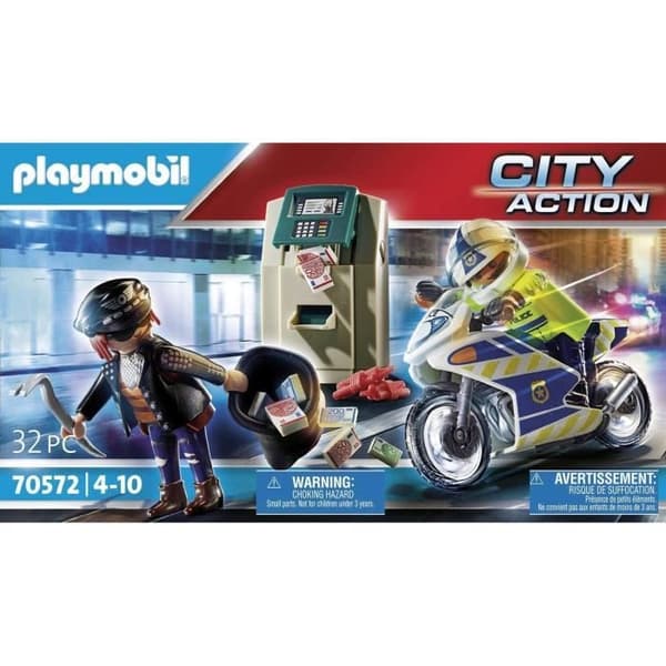 PLAYMOBIL 70572 Motorcykelbetjent og tyv, Byaction, Politi, Alder 4+