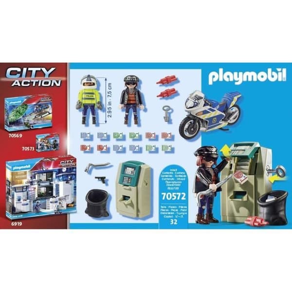 PLAYMOBIL 70572 Motorcykelbetjent og tyv, Byaction, Politi, Alder 4+