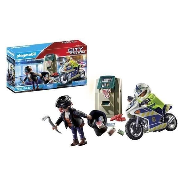 PLAYMOBIL 70572 Motorcykelbetjent og tyv, Byaction, Politi, Alder 4+
