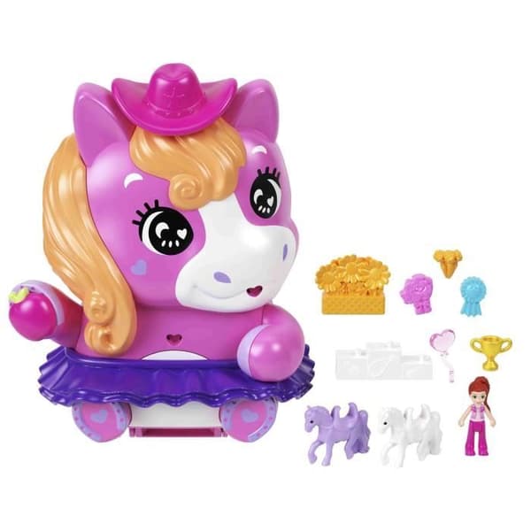 Polly Pocket Rodeo Poni -matkalelu - 4+ vuotiaille - JCR39