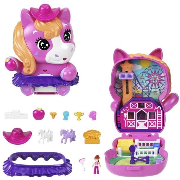 Polly Pocket Rodeo Poni -matkalelu - 4+ vuotiaille - JCR39