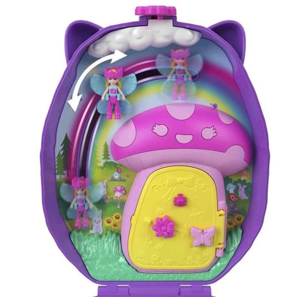 Polly Pocket Äiti ja vauva Siilit -käsilaukkusetti kahdella hahmolla - JBJ91 Ikä 4+