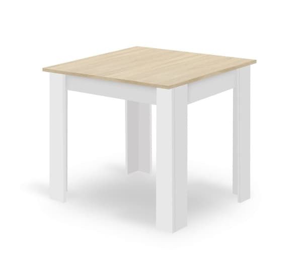 Bord NP 80x80 Sonoma Ek + Vit