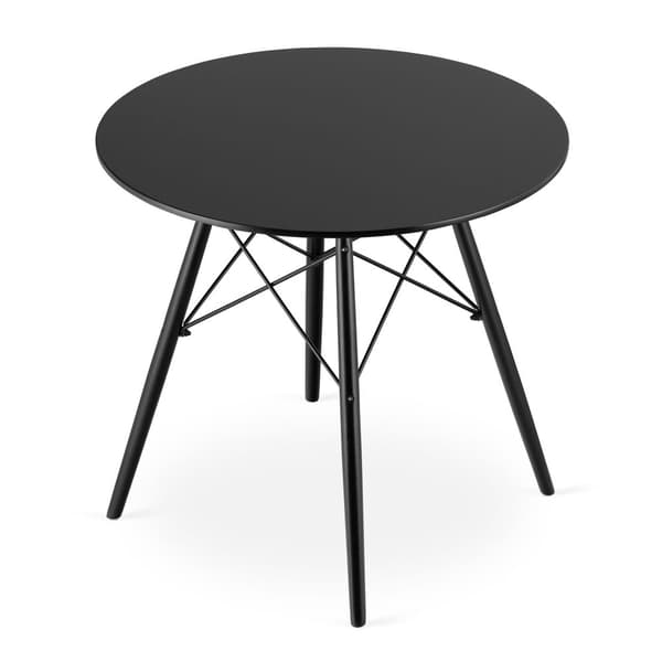 TODI Runt Bord 80cm - Svart / Svarta Ben