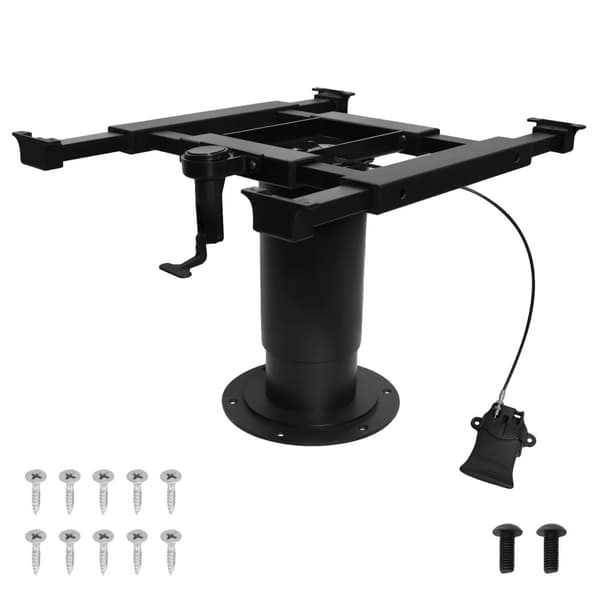 Leirintätaulun jalat, pneumattinen nostomekanismi, säädettävä korkeus 35-73 cm,musta