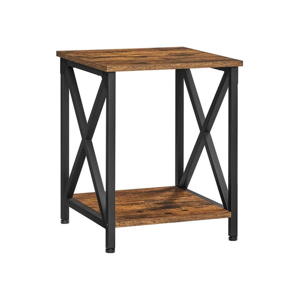 Sidobord i vintage brunt och svart