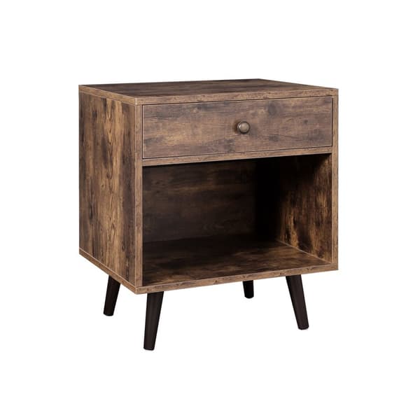 Sängbord i retrolook i trä