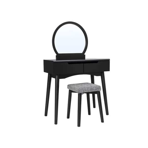 Enkelt svart sminkbord