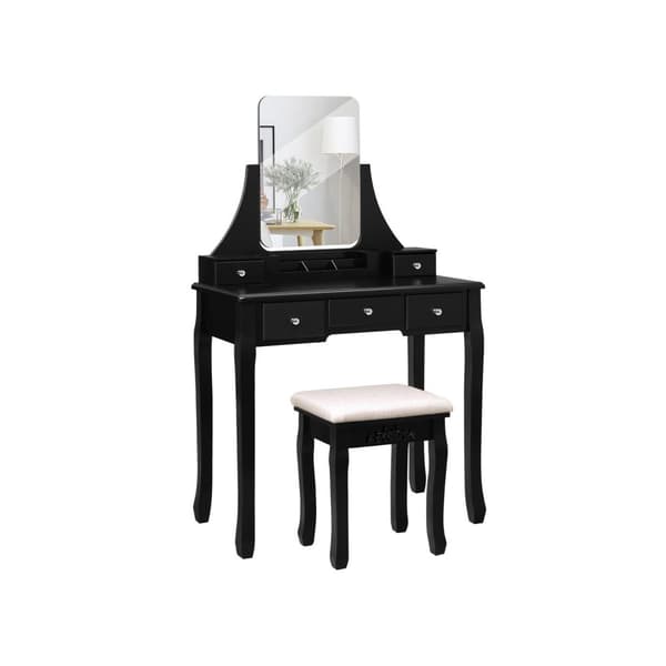 Elegant svart sminkbord