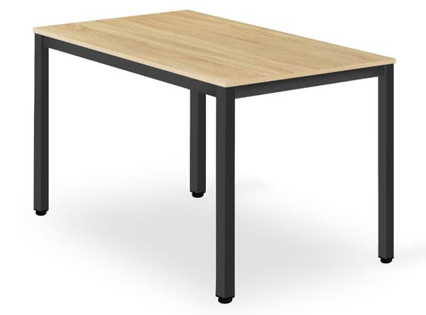 TESSA bord 120 cm x 60 cm - egetræ / sorte ben