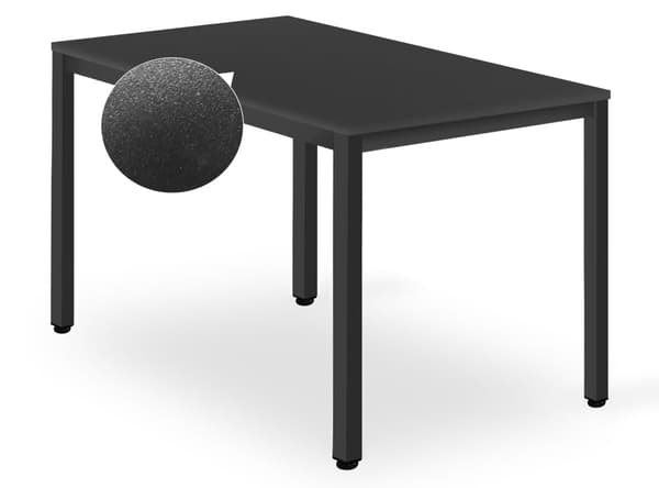 TESSA bord 120cm x 60cm - svart / svarta ben
