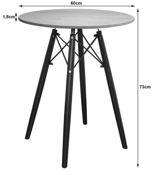 TODI Rundt Bord 60cm - Ask