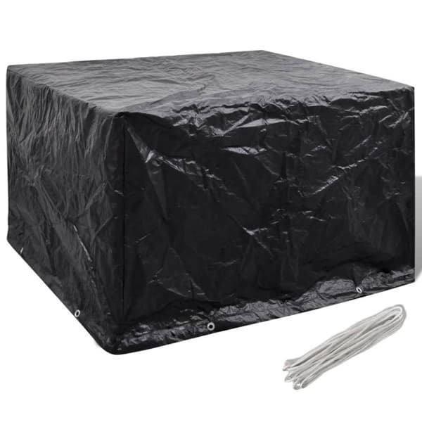 vidaXL havemøbelovertræk 8 snørehuller 135x135x90 cm