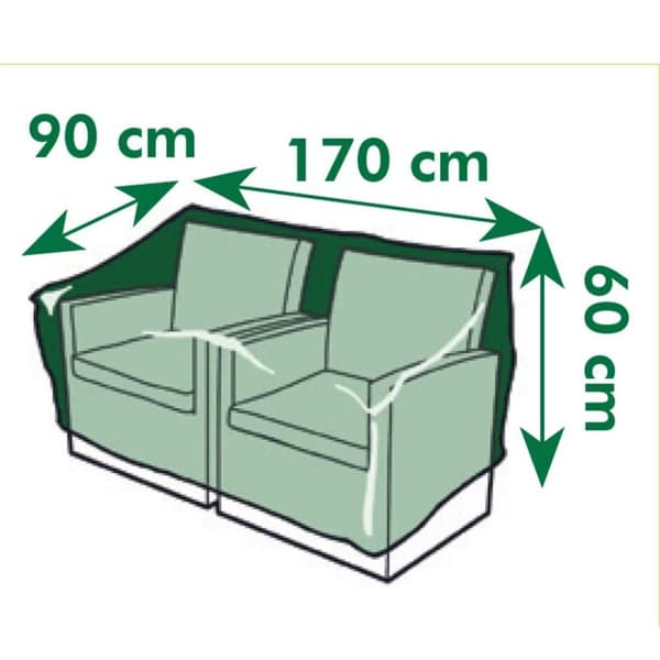Nature Hagemøbeltrekk for toseters solsenger 170x90x60 cm