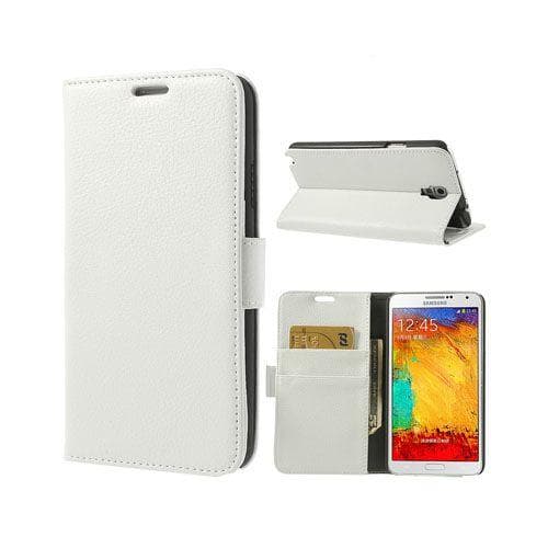 Wall Street (Hvid) Samsung Galaxy Note 3 Neo Læder Flip Etui
