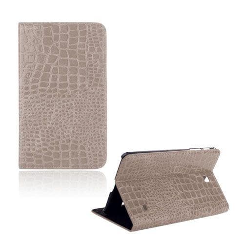 Croco (Grå) Samsung Galaxy Tab 4 8.0 Læder Flip Etui