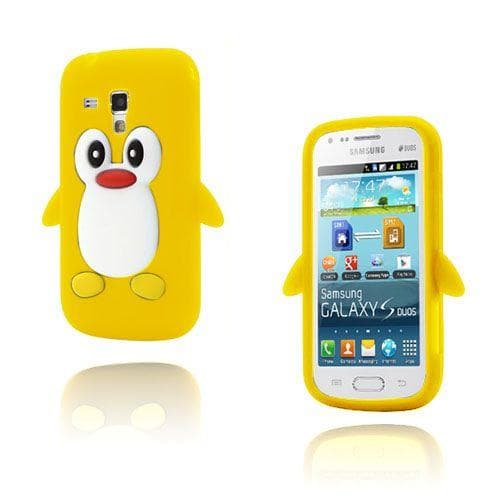 Funny Penguin (Keltainen) Samsung Galaxy Trend Silikonikuori