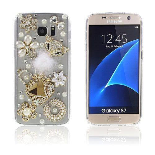 Blixen cover til Samsung Galaxy S7 med rhinsten - Ræv og fun