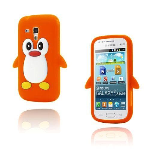 Funny Penguin (Oranssi) Samsung Galaxy Trend Silikonikuori
