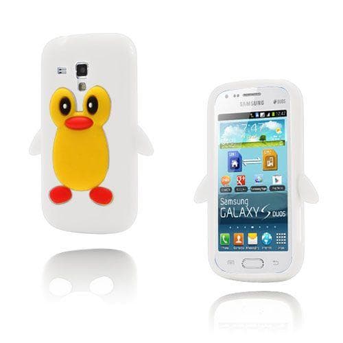Funny Penguin (Valkoinen) Samsung Galaxy Trend Silikonikuori