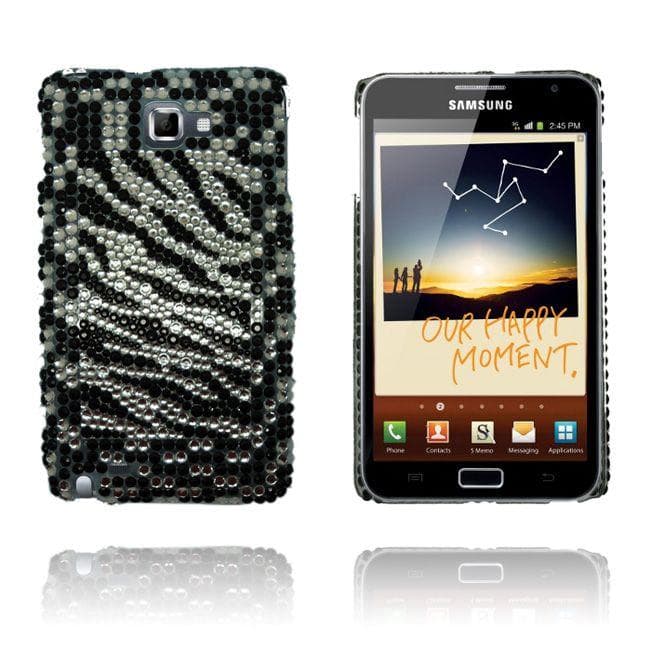 Paris (Vit & Svart Wave) Samsung Galaxy Note Bling Skal