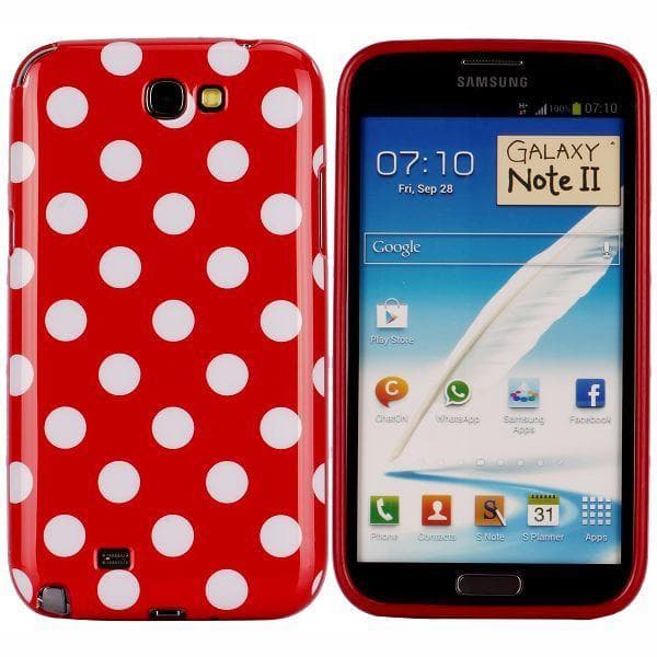 Prikker (Rød) Samsung Galaxy Note 2 Cover